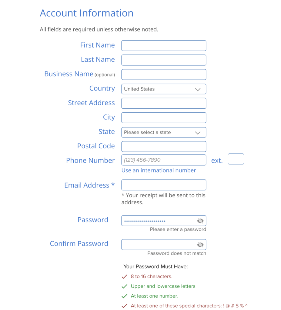 Create a bluehost accounnt